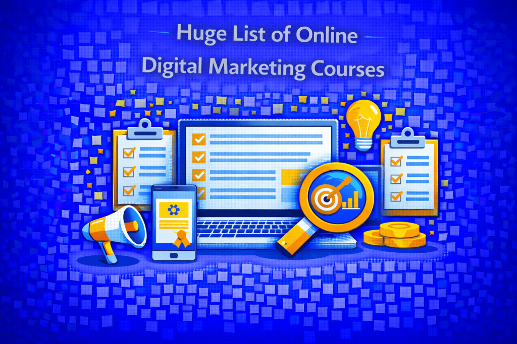 Huge List of Online Digital Marketing Courses