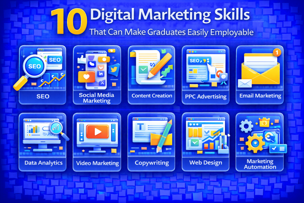 10 Digital Marketing Skills That Can Make Graduates Easily Employable